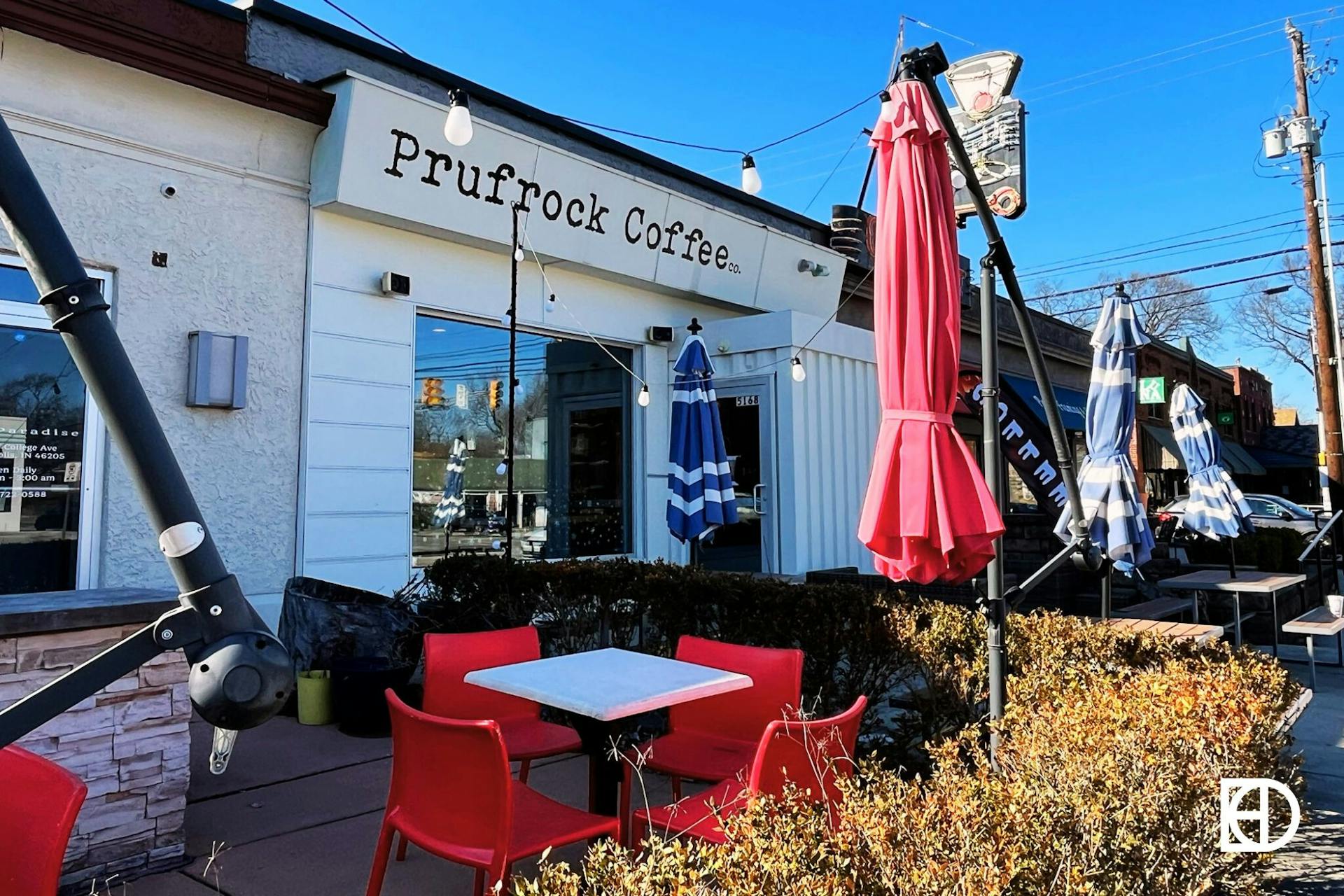 Exterior photo of Prufrock Coffee Company