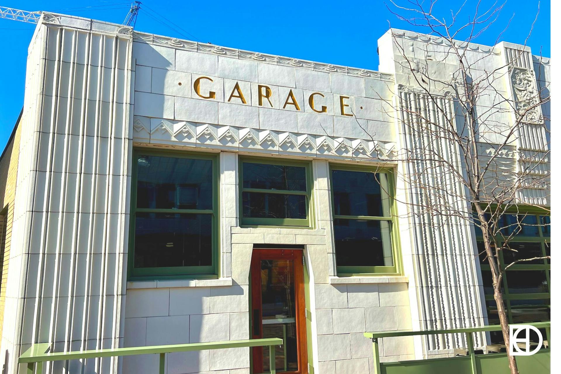 Exterior photo of the Garage Food Hall