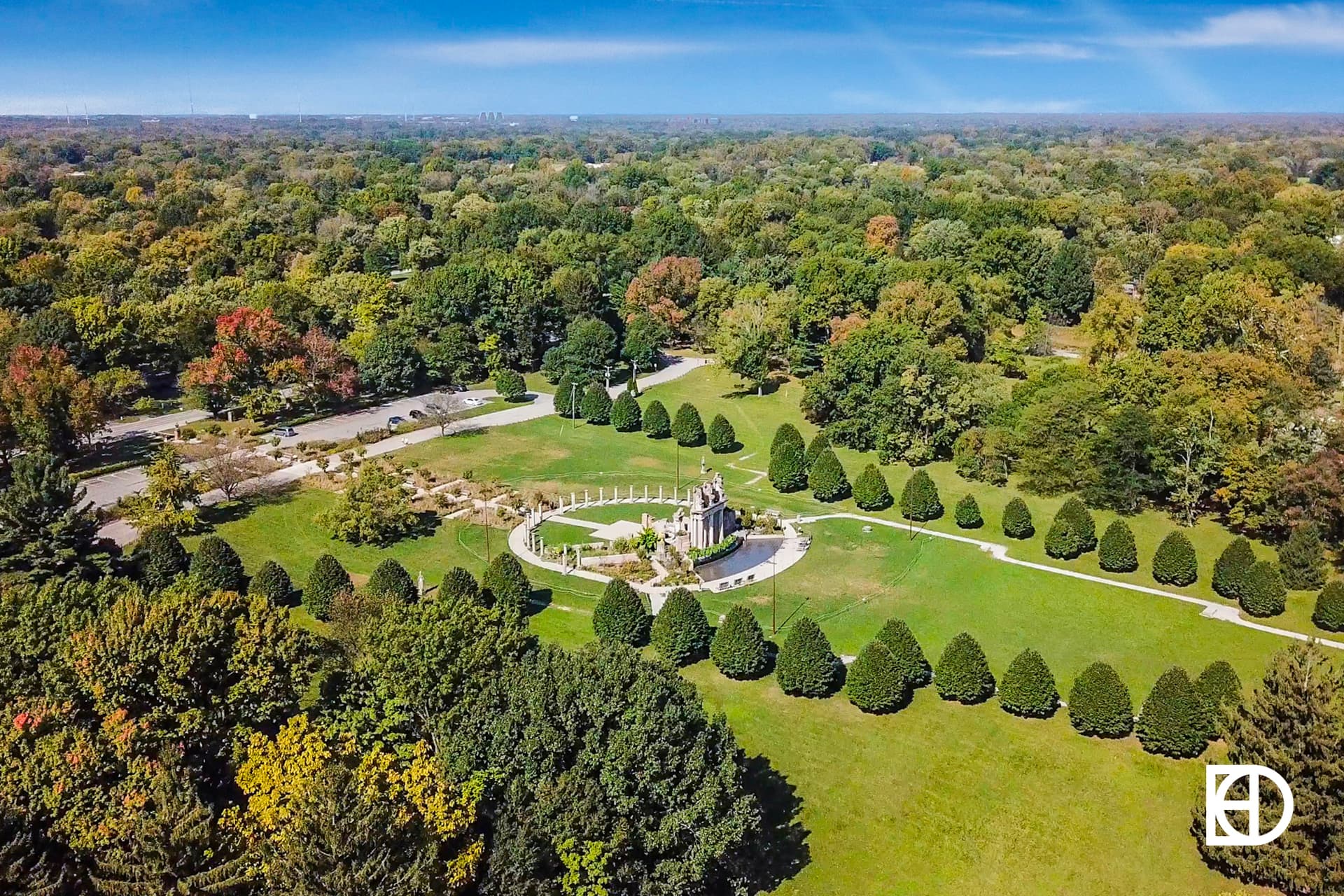 Aerial photo of Holliday Park