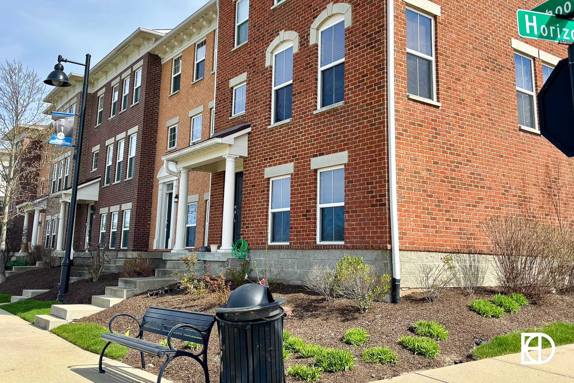 Landscaping, and homes in Townhomes of Anson (Whitestown)