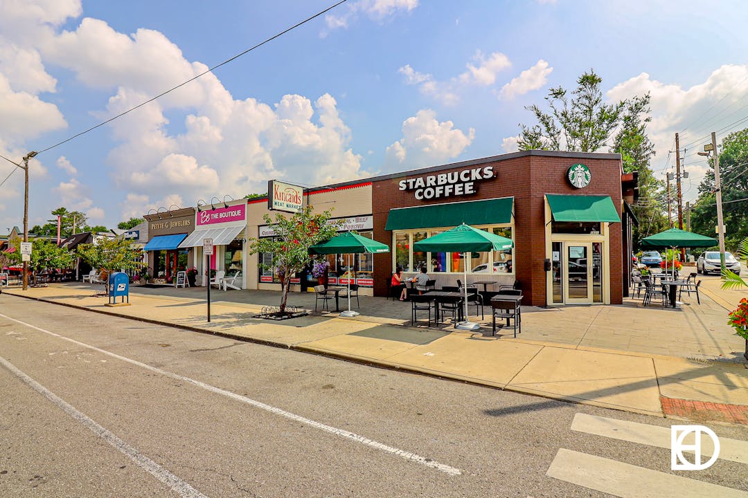 Photo of the exterior of Starbucks
