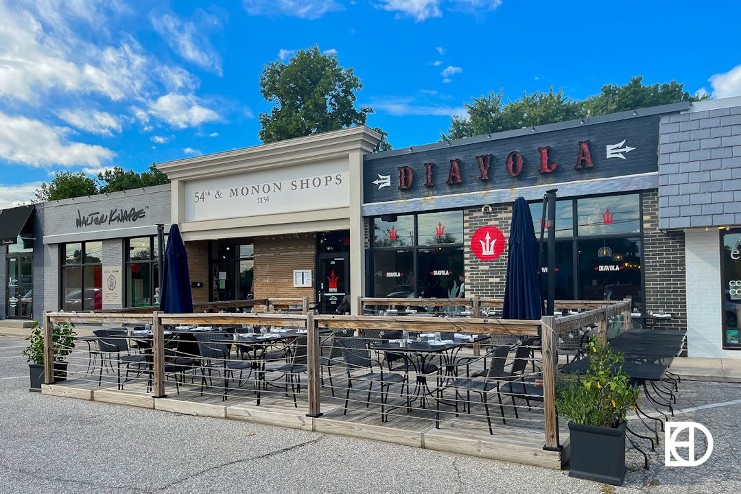 Photo of the exterior of Diavola and 54th & Monon Shops