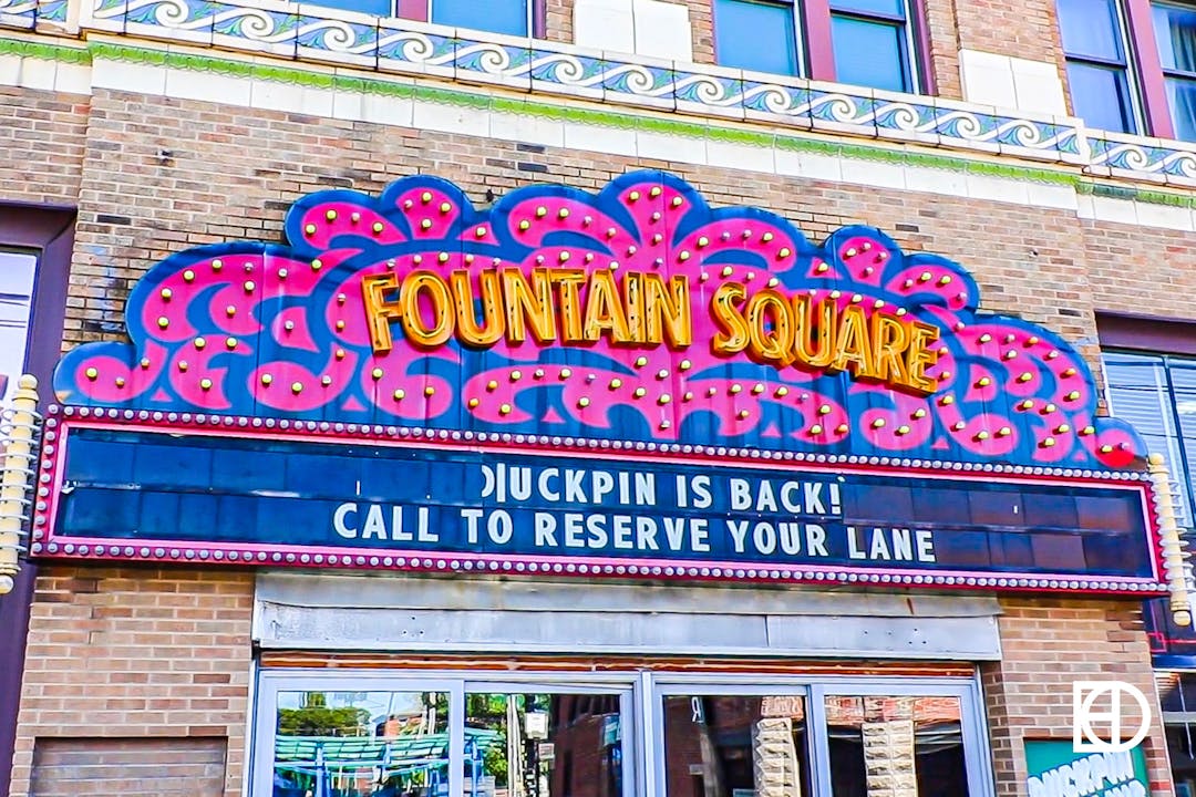 Photo of the exterior of Fountain Square Theatre