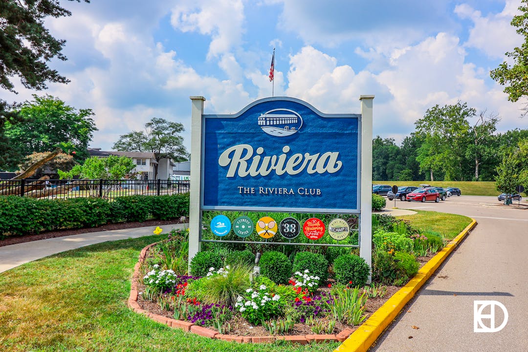 Photo of the signage for the Riviera Club