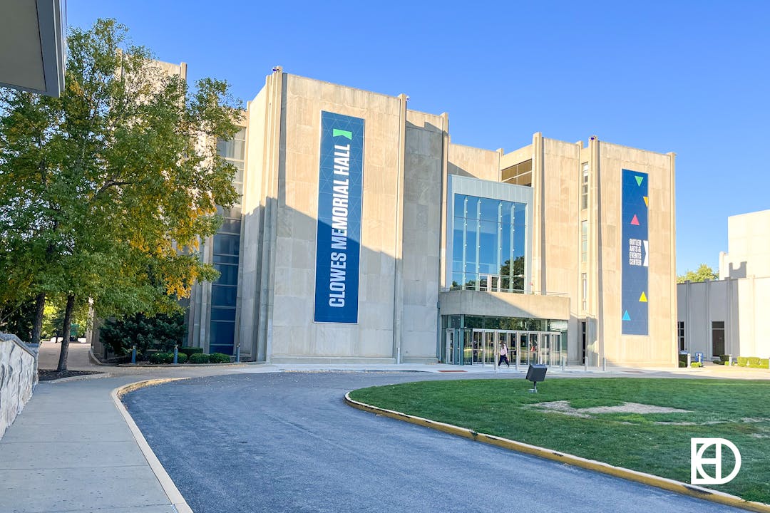 Photo of the exterior of Clowes Hall