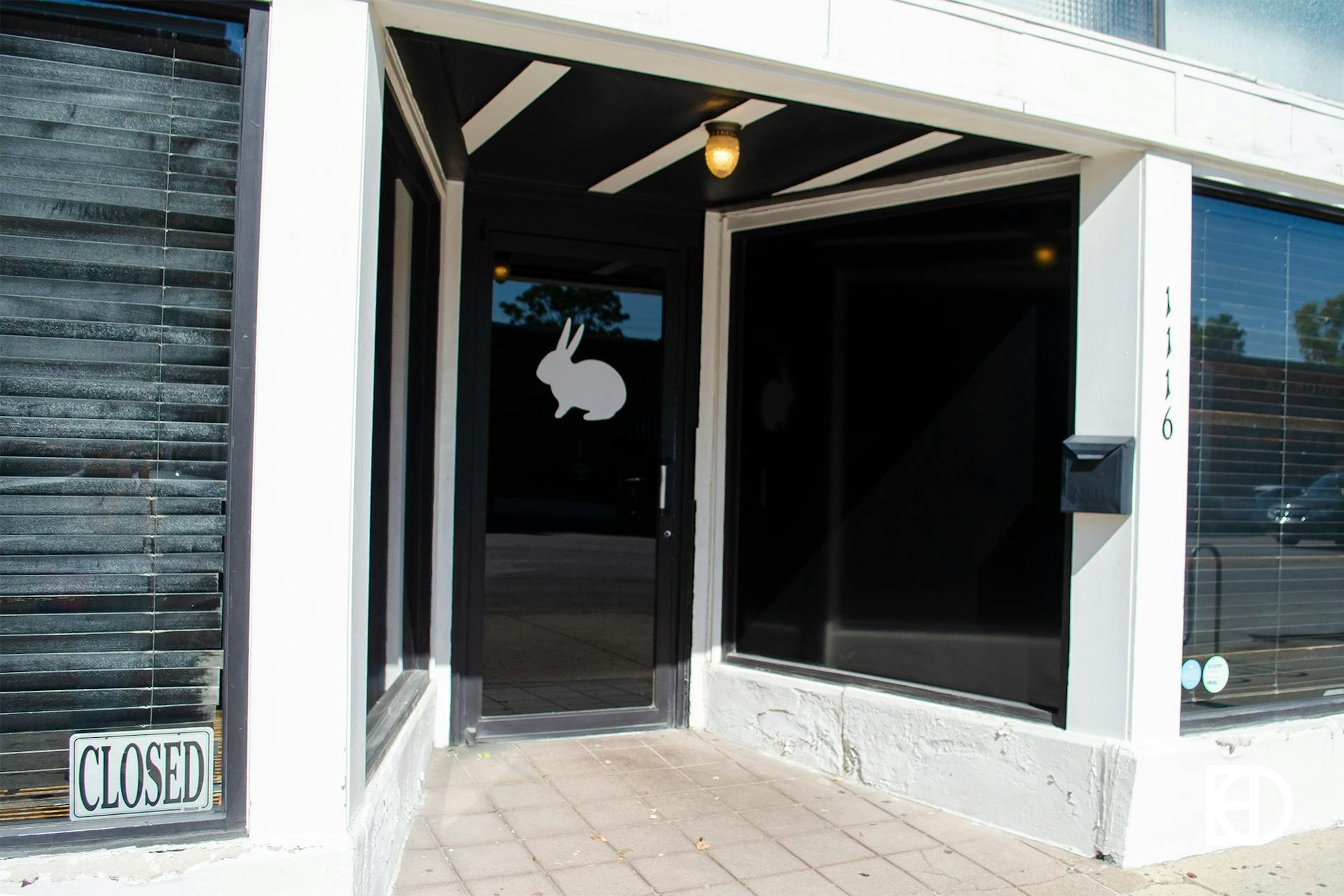Photo of the entrance of the White Rabbit in Fountain Square
