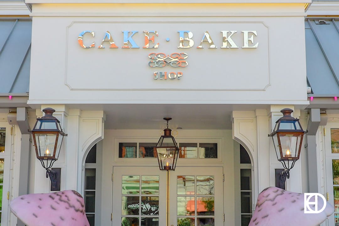 Entrance signage for The Cake Bake Shop