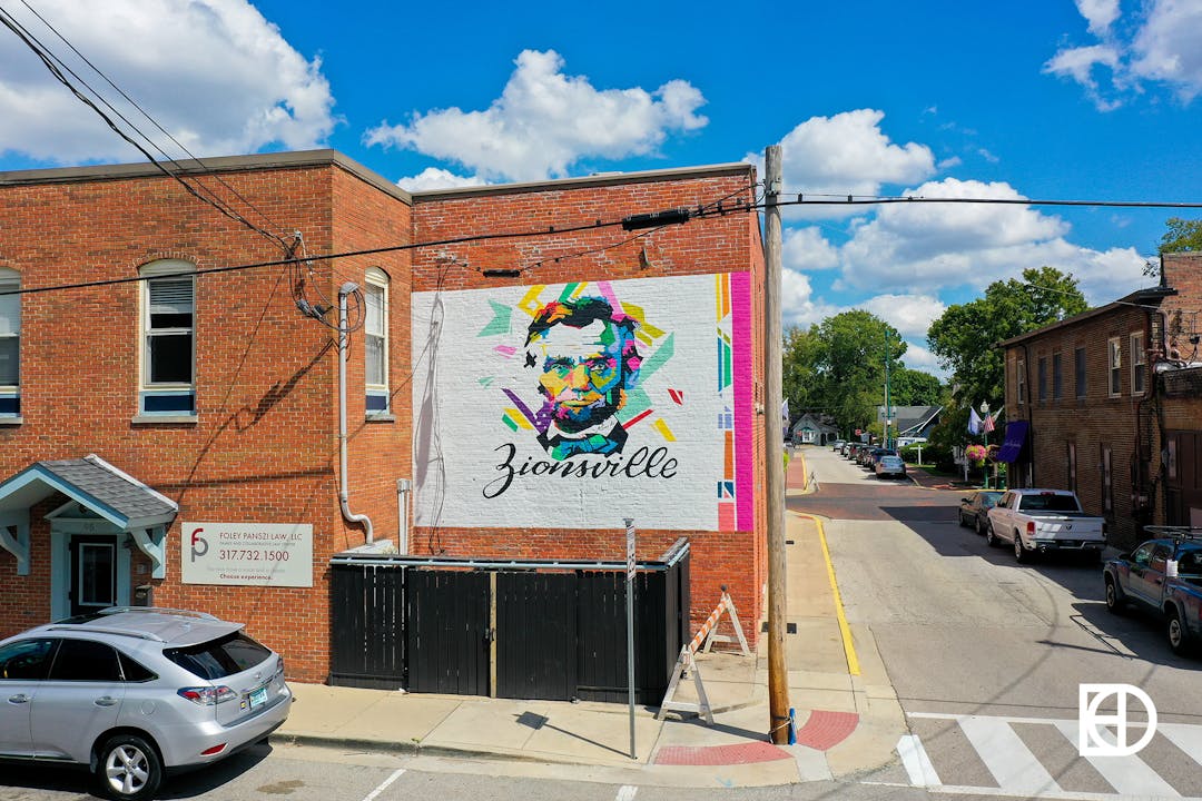 Photo of mural in downtown Zionsville