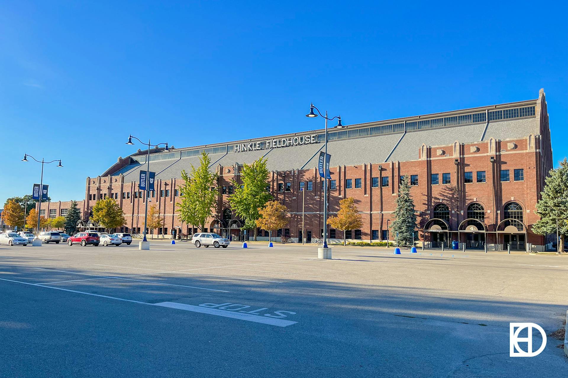 Photo of the exterior of Hinkle Fieldhouse at Butler University